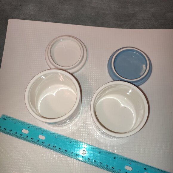 Dragonfly Flowers Containers Bathroom Kitchen Bedroom Office Set Ceramic Vintage - Picture 4 of 8